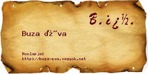 Buza Éva névjegykártya